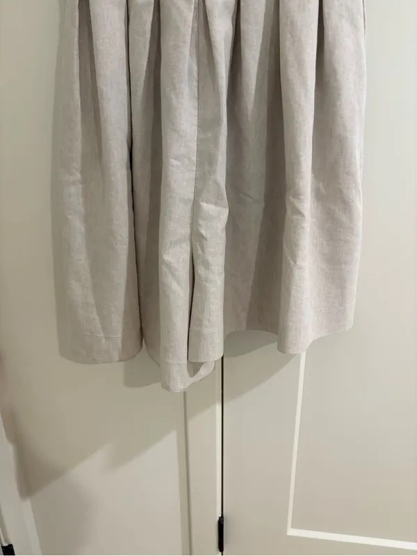 Rebecca Taylor Linen Square-Neck Pleated Romper Size 8 Color Rye - Image 6