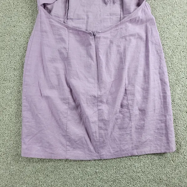 Urban Outfitters Womens Dress 8 Purple Halter Neck Open Tie Back Bodycon Mini - Image 12
