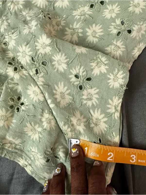 American eagle AE Light green mint Floral Eyelet Romper NWOT size small - Image 12