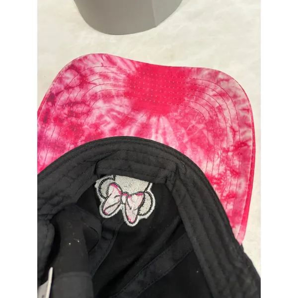Disney‎ Minnie Mouse Baseball Cap Hat Black Pink Tie Dye Adjustable QQC2568 - Image 8