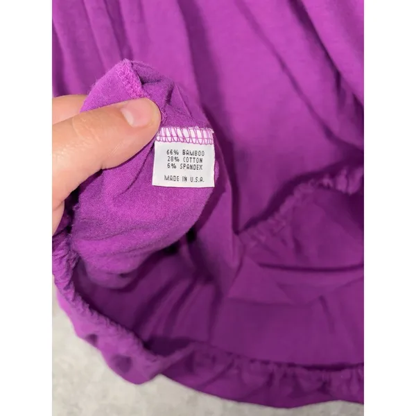 bryn walker dress purple tie waist midi‎ bubble small overiszed Bamboo Cotton - Image 10