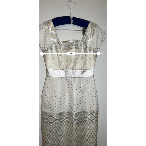 Marchesa Voyage Arabian Stars Align Ivory Sheath Formal Dress Women’s 4 - Image 7