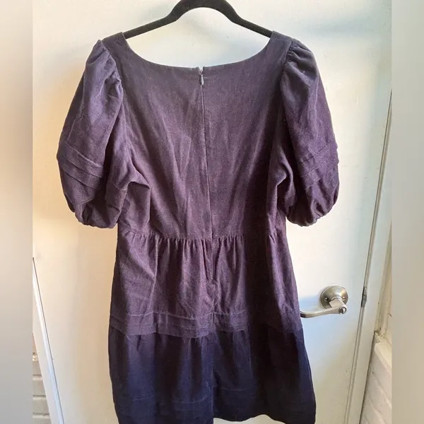 Madewell Corduroy‎ Mini navy Dress medium like new workwear holiday Christmas - Image 4