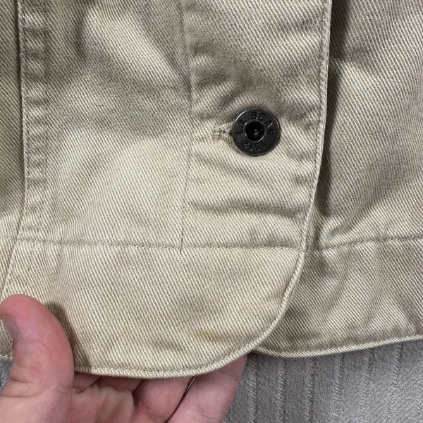 L.L.Bean Women’s Petite XL Jacket Khaki Brown Canvas Utility Field Coat - Image 3