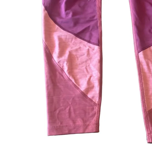 Outdoor Voices Orange‎ Colorblock Cropped High Waist Leggings Large Active Yoga - Image 4