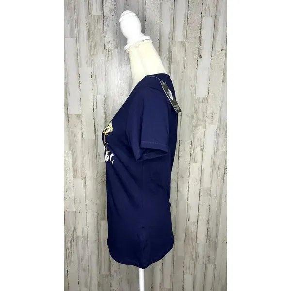 NWT NHL Nashville Predators Women's Medium Navy V-Neck‎ Short Sleeve T-Shirt - Image 5
