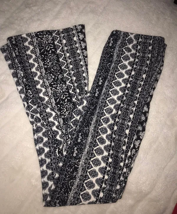 Black And White Flare Pants - Image 2