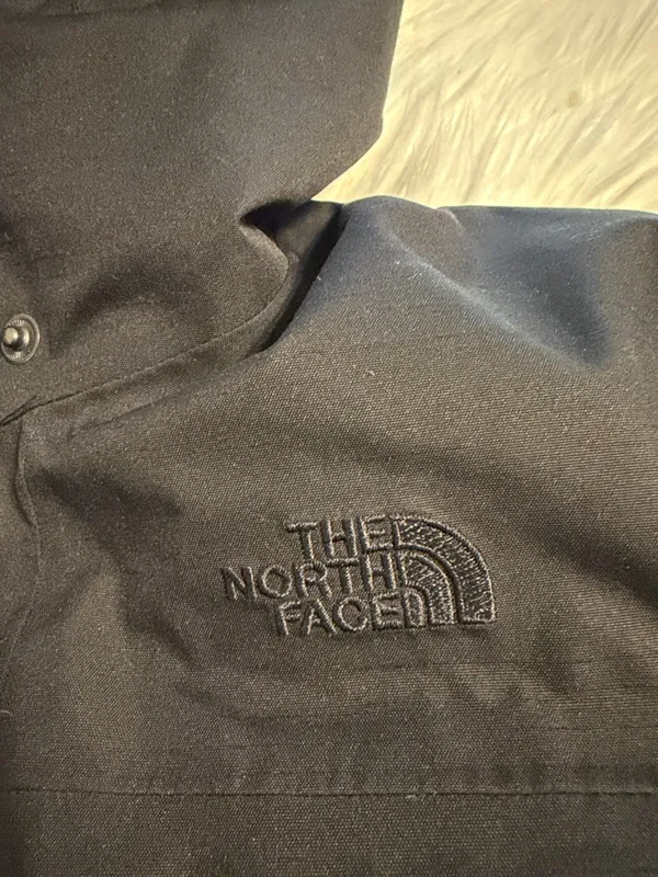 THE NORTH FACE Insulated Black Hooded Parka long size L 100% nylon and Goose - Image 11