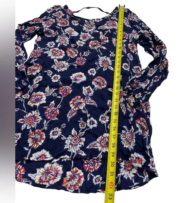 Billabong Dress Medium Floral Blue Open Back Summer Dress - Image 8