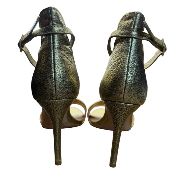 ✨ Joie Jaclyn Gold Leather Strap Heel Sandals‎ Size 37 ✨ - Image 2