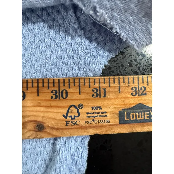 We The Free Free People Light Blue Waffle Knit Oversized Pullover Top XL - Image 6