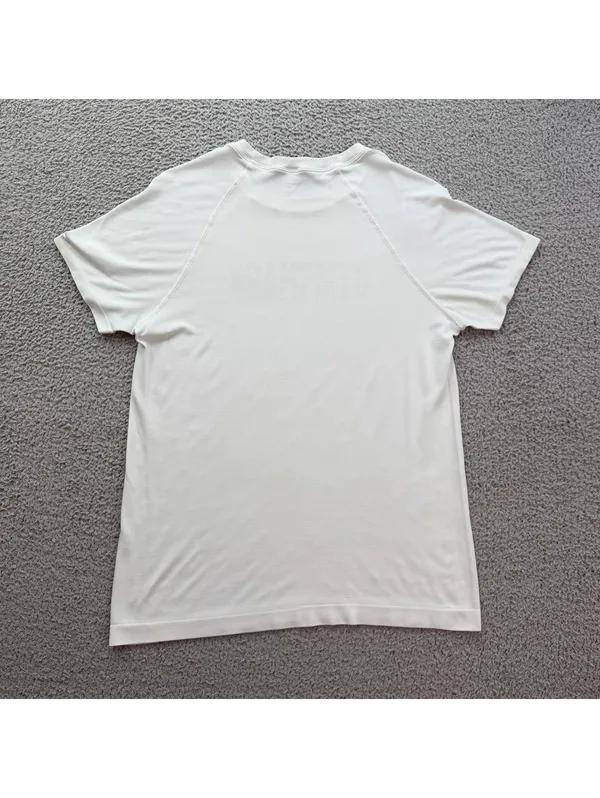 Gymshark White Performance T Shirt Womens S Athletic Gym Training Minimal Logo T - Image 2