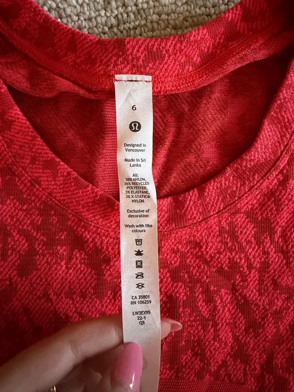 Lululemon Swiftly Tech Short Sleeve Red - Image 3