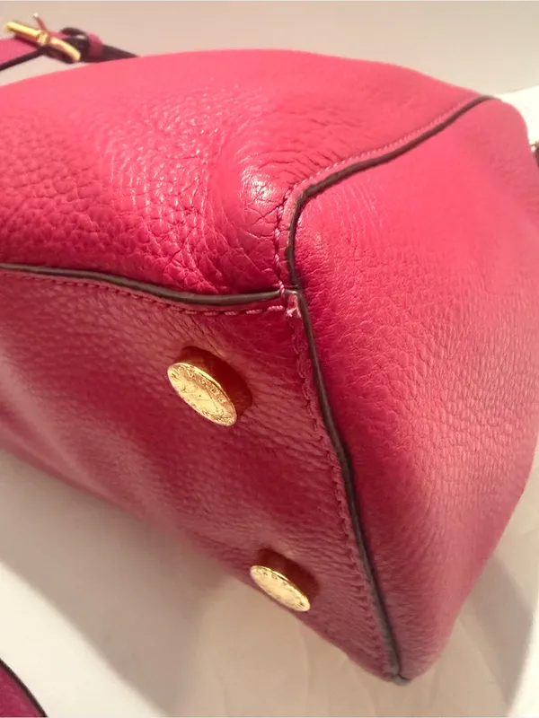 MICHAEL Michael Kors Sutton Medium Pink Pebbled Leather Satchel - Image 9