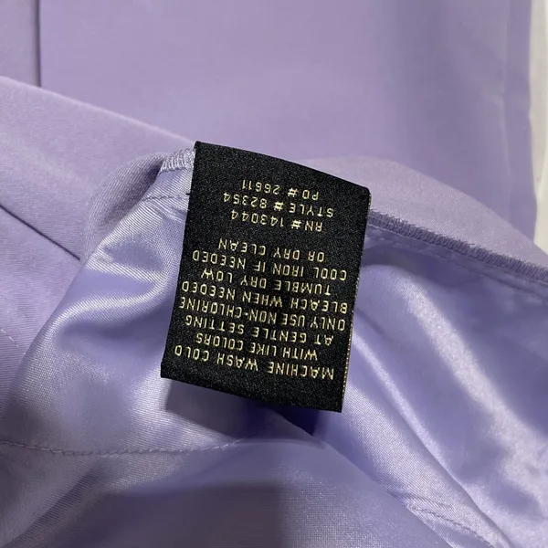 New Kathy Ireland Pleated Wide Leg Trousers Pants Wisteria Purple Size 12 - Image 19