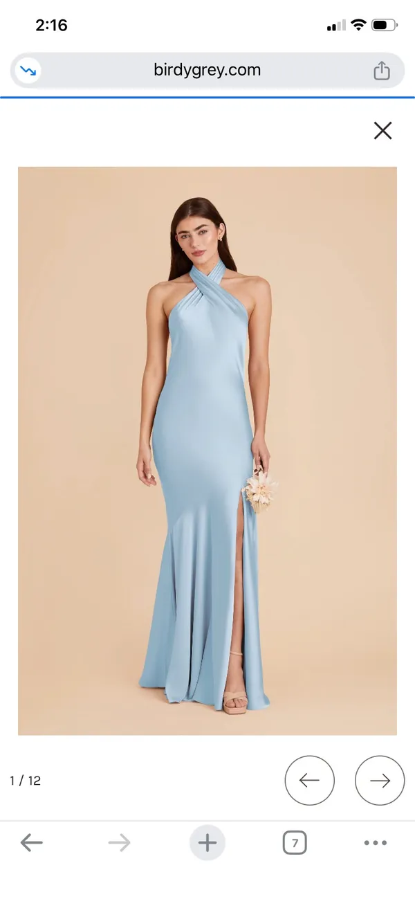 Birdy Grey Stephanie Bridesmaid Dress Matte Sky Blue - Image 8
