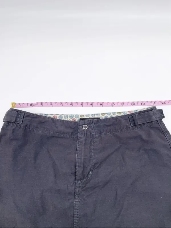 Horny Toad Cargo Skort Size 2 Dark Grey Adjustable Waist Hiking Gorpcore Y2K - Image 8