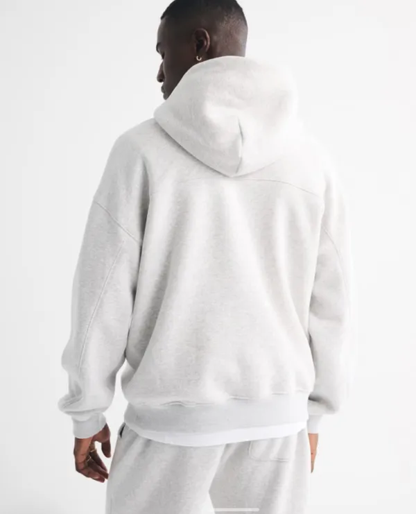 Abercrombie Essential Popover Hoodie Grey - Image 2