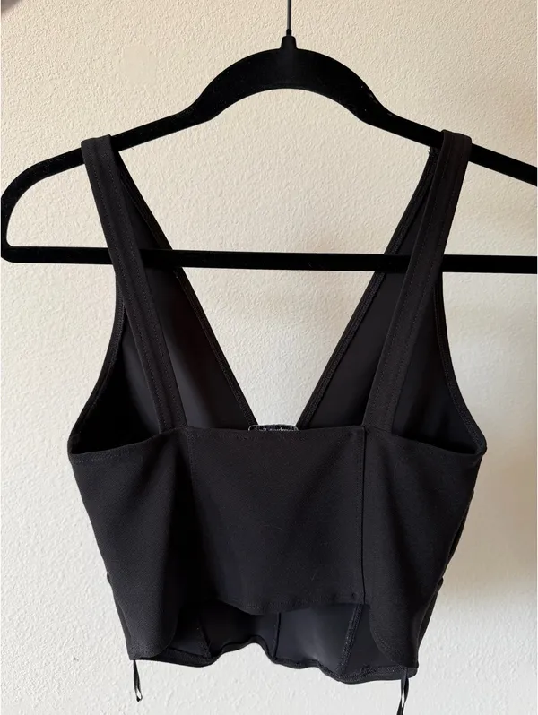 Abercrombie & Fitch Black Corset Tank - Image 2