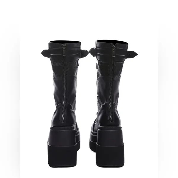 Women's Combat Boots High Chunky Platform Punk Gothic Motorcycle Boots size 37 - Image 2