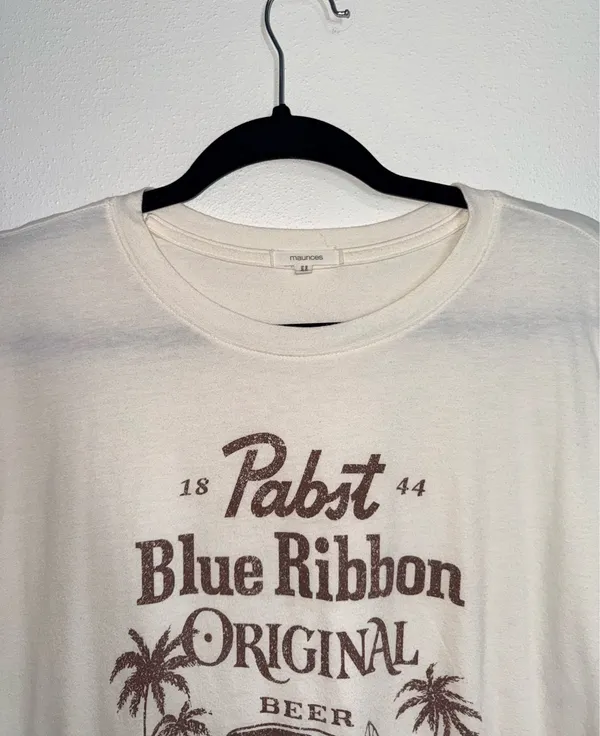 Maurices PBR Truck Graphic Tee Cream Brown Short Sleeve Summer - Image 3