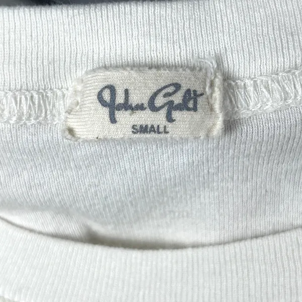 John Galt Brandy Melville Baby Tee Women's Embroidered‎ Cropped Y2K White Small - Image 5
