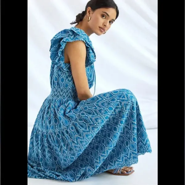 Shoshanna Zona Eyelet Midi Dress - Image 2