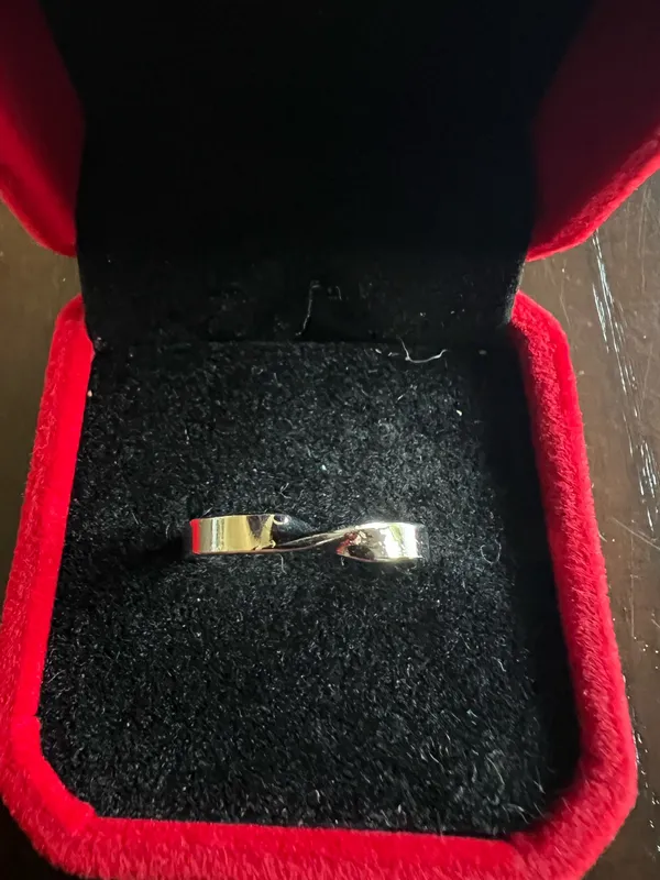 Gorgeous Stainless Steel Silver Adjustable Ring Size 7 - Image 2
