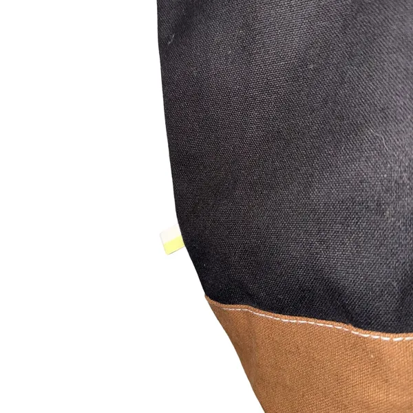 Summersalt‎ Canvas Tote Bag Black Brown Leather Trim Carryall - Image 3
