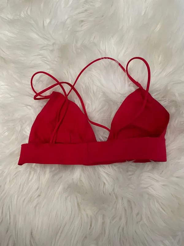 Red hot Triangle Bralette Size XS - Image 2