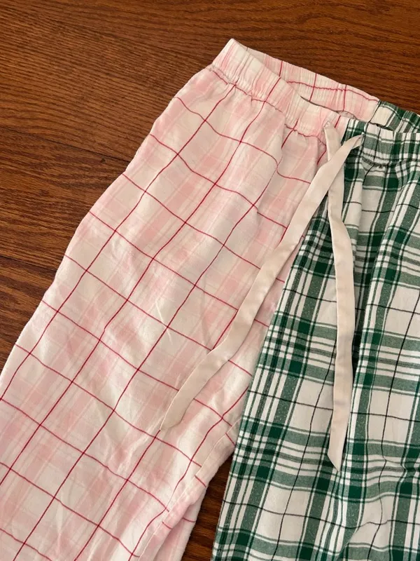 Victoria's Secret Colorblock Split Plaid Pajama Pants Size XS Festive Christmas - Image 3