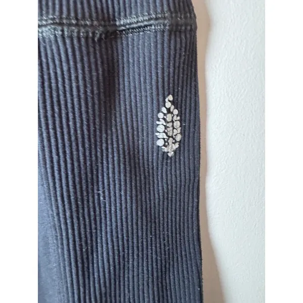 Free People Movement Free Throw One Piece | Size Small Black Ribbed, Logo Nwt - Image 8
