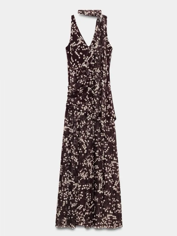 Nwt Zara Long Tulle Polka Dot Dress Size S - Image 7