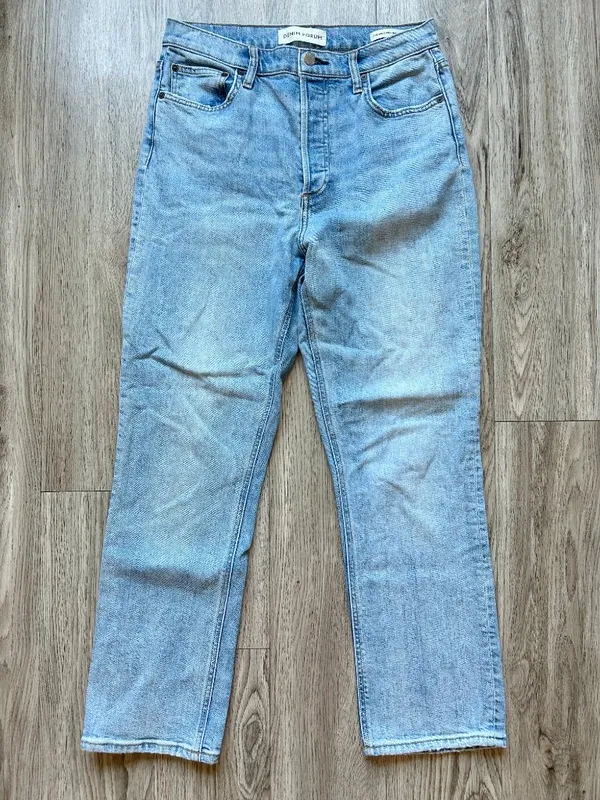 Aritzia Denim Forum The Arlo Hi-Rise Straight Jean in Light Wash Size 29 - Image 3