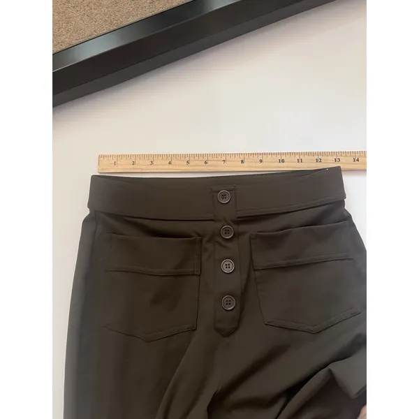 Halara Womens Day Stretch High Waisted Straight Leg Pants Sz M Green Pull On - Image 5