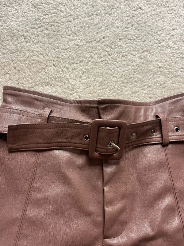 Altar'd State High Rise Leather Shorts - Image 3