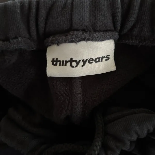 Thirty Years Range Straight Leg Pant XS Black Drawstring Waist Pockets Cotton - Image 4