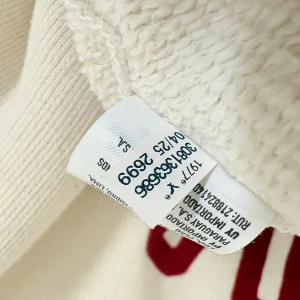 American Eagle Sweatshirt AE Off The Shoulder London 77 England Small Cream - Image 10