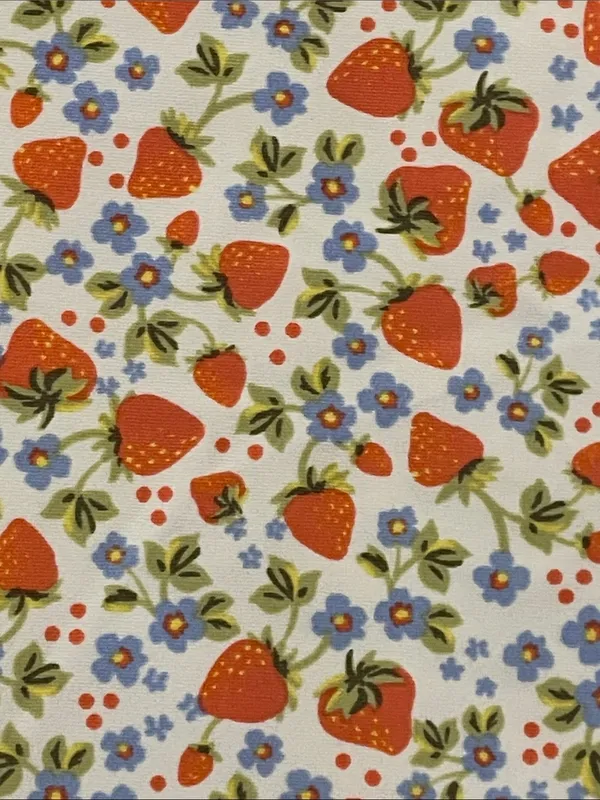 Aerie Real Good Strawberry Floral Bandeau Swimsuit Gingham Tie Women's M - Image 3