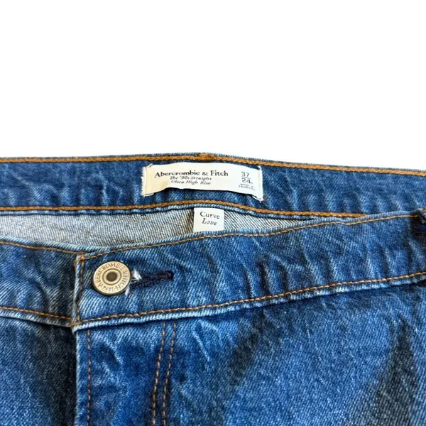 Abercrombie & Fitch The 90s Straight Ultra High Rise Jeans Curve Love 24R NWT - Image 11