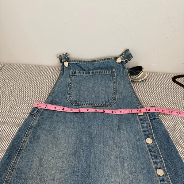 Free People - Louise Denim Skirtall Overall Skirt size 4 - Image 11