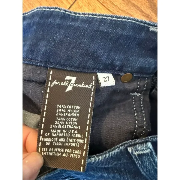 7 for all Mankind kimmie straight dark wash jeans 27 - Image 6