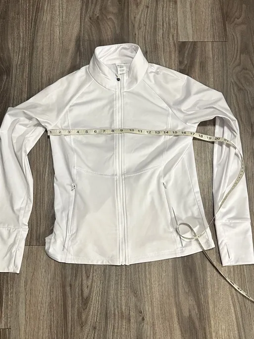 Asics White Zip-Up Athletic Jacket - Image 8