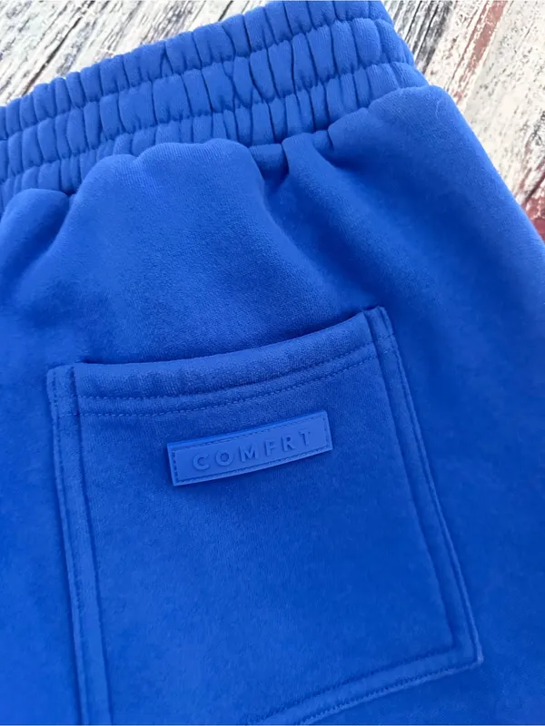 COMFRT Airplane Mode Travel Joggers Royal Blue Fleece Pants - Image 6