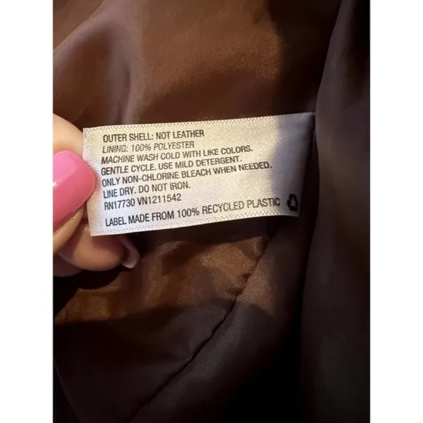 Universal Threads Brown Faux Leather Jacket‎ Women’s Size Medium - Image 10