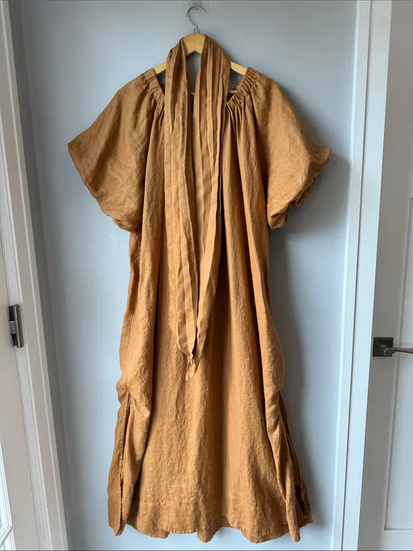 DISSH Doe Linen Maxi Dress Tan Size 4 - Image 2