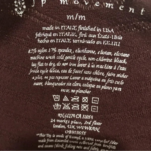 Free People Movement Gone Adrift Seamless Long Sleeve Red Night New Medium - Image 7
