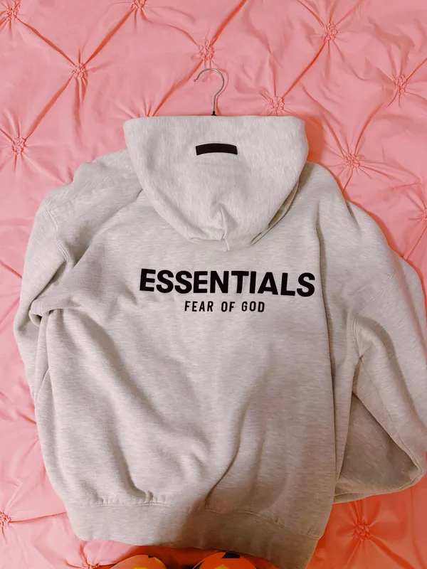 Essentials Grey Fear of God Hoodie - Image 2