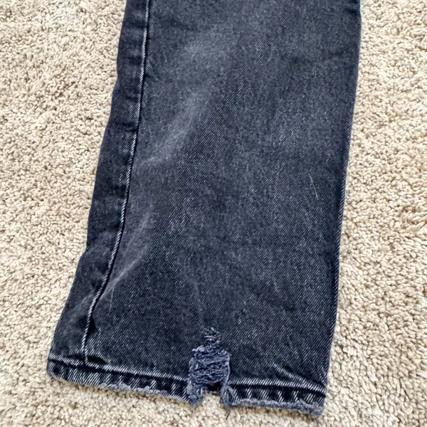 Abercrombie Curve Love 90s Straight Ultra High Rise 29/8 Ripped Black Jeans - Image 11
