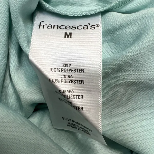 Francesca’s Blue Rain‎ Floral Embossed Satin Mini Skirt - Image 8